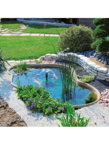 Laghetto Liguria fuori terra con pompa per cascata - Giardini d'acqua