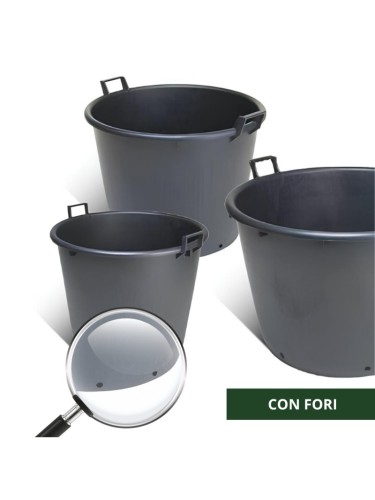 Mastello in plastica nero...